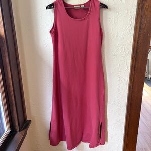 L.L.Bean 100% Cotton Y2K Tank Maxi Dress Small Sleeveless Made in Canada